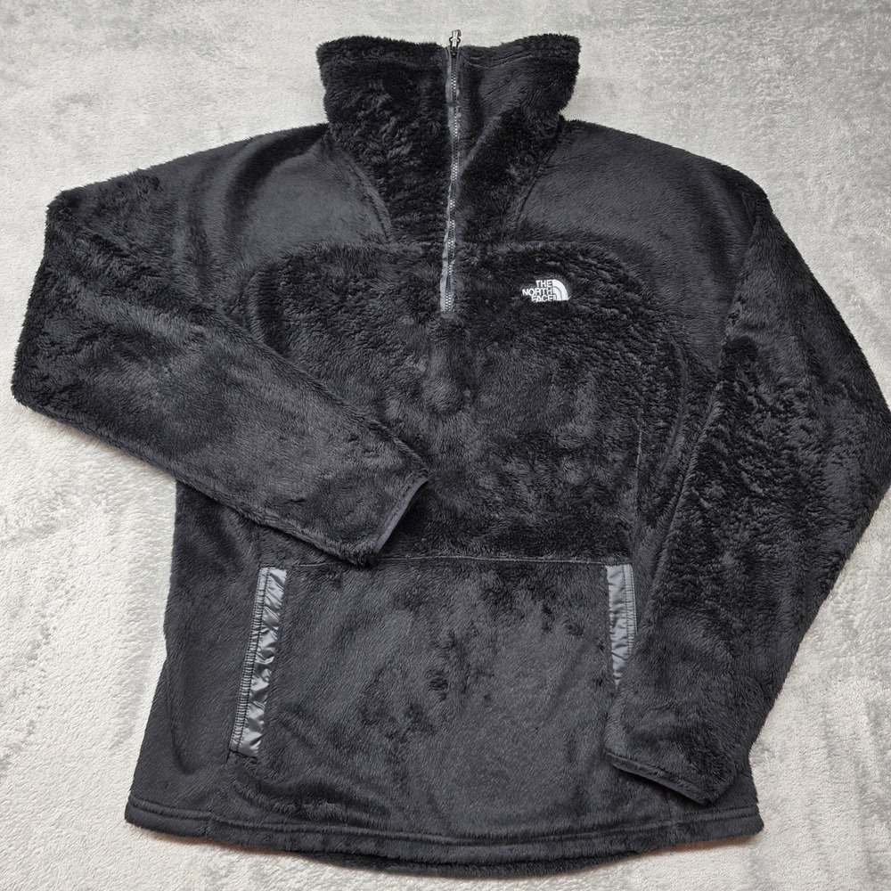 The North Face‎ Osito Quarter Zip Fleece Pullover Womens Medium Black High Pile